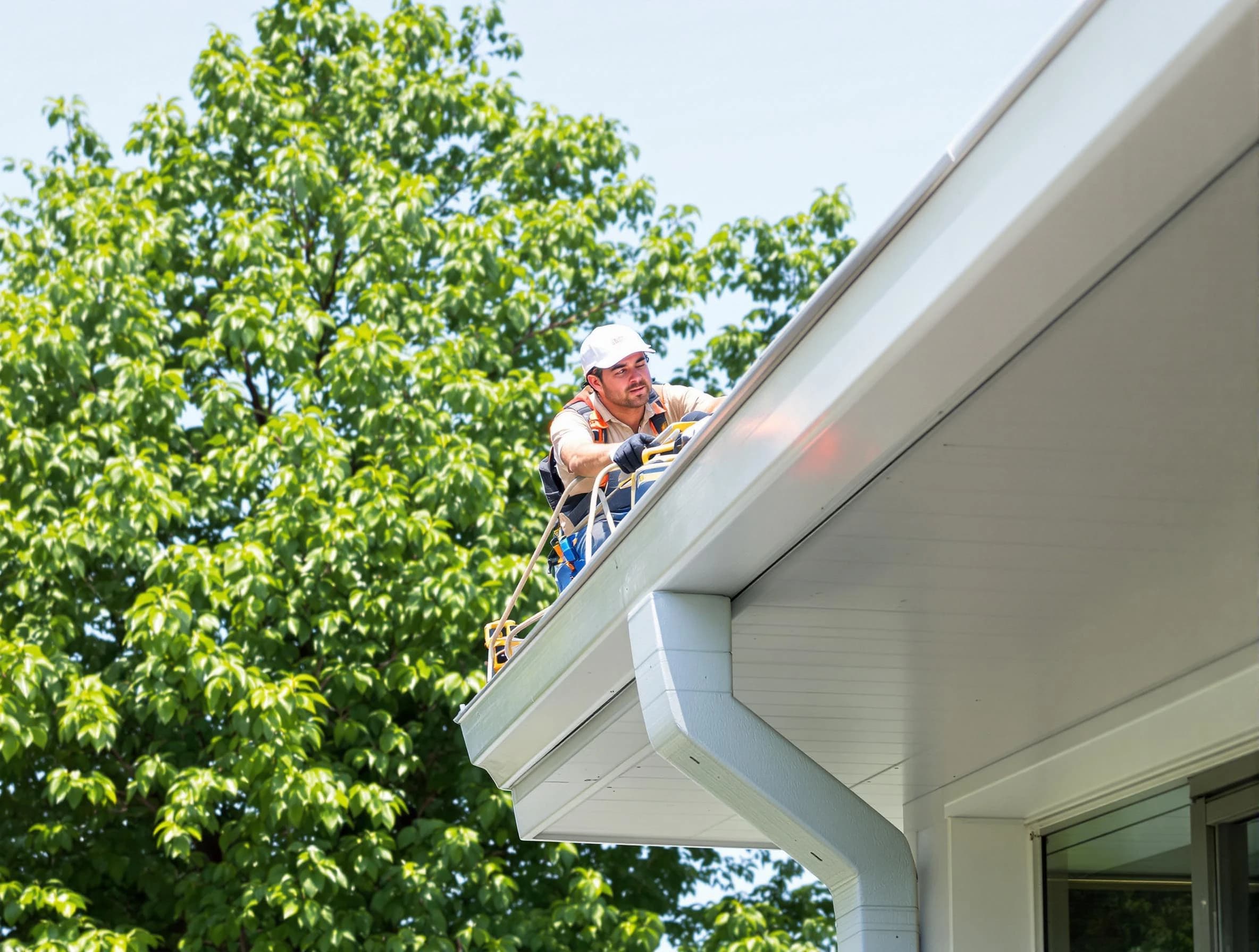 Parma Heights Roofing Company expert examining roof shingles in Parma Heights, OH