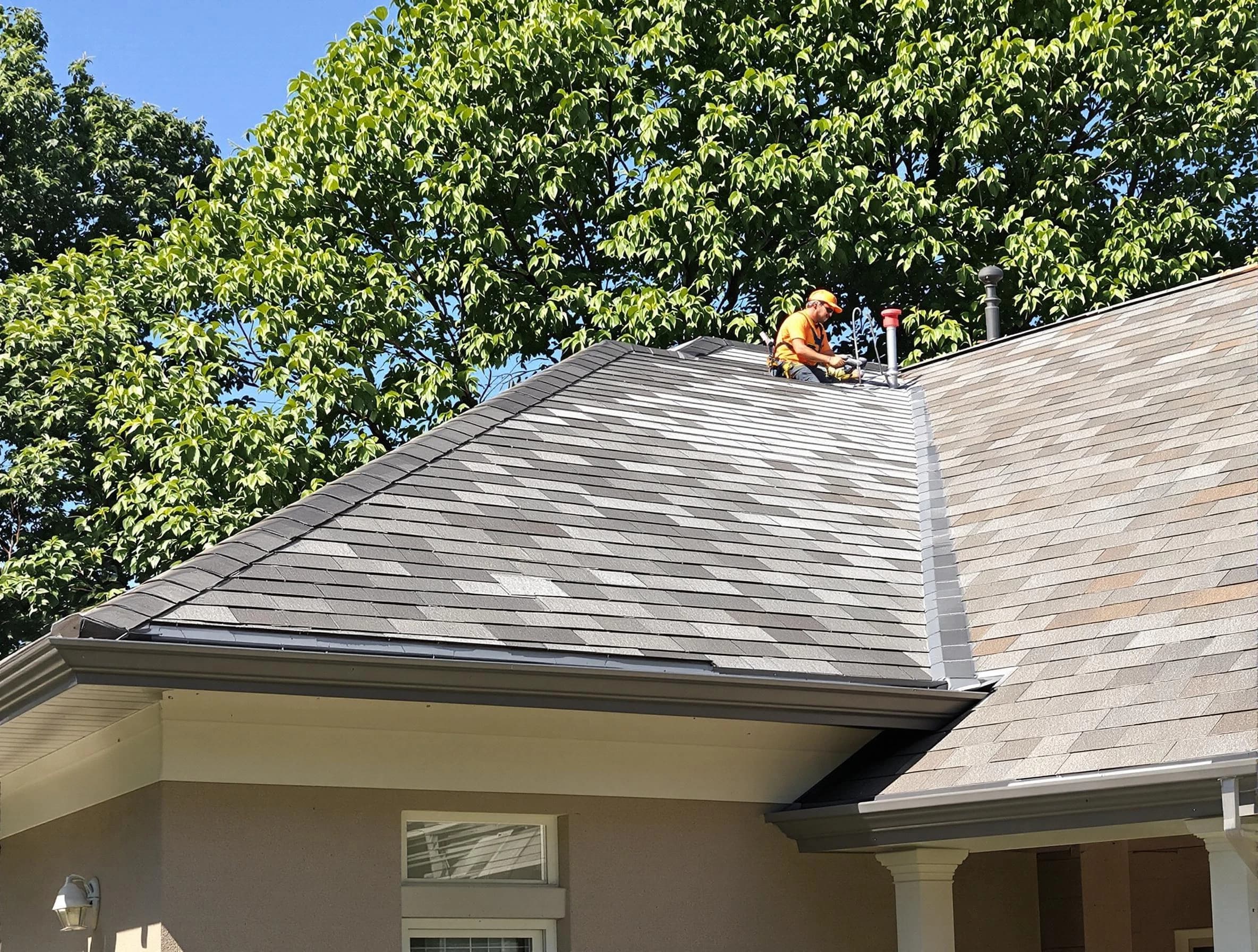 Newly completed shingle roofing by Parma Heights Roofing Company in Parma Heights, OH